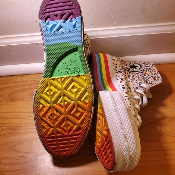 Converse Custom Pride Platform Chuck Taylor All Star By You Unisex Men 7/Women 5 - Picture 10 of 11